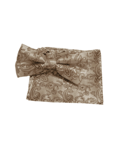 Accessoire Set Fliege Braun Paisley zum mieten