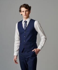 Blaue Weste - Classy Casual Attitude. Jetzt online Mieten beim Smartanzug - Anzug Westen mieten