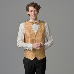 Goldene Weste – Ein Hauch von Luxus und Glamour. Jetzt online Mieten deine nähe - Anzug Westen mieten