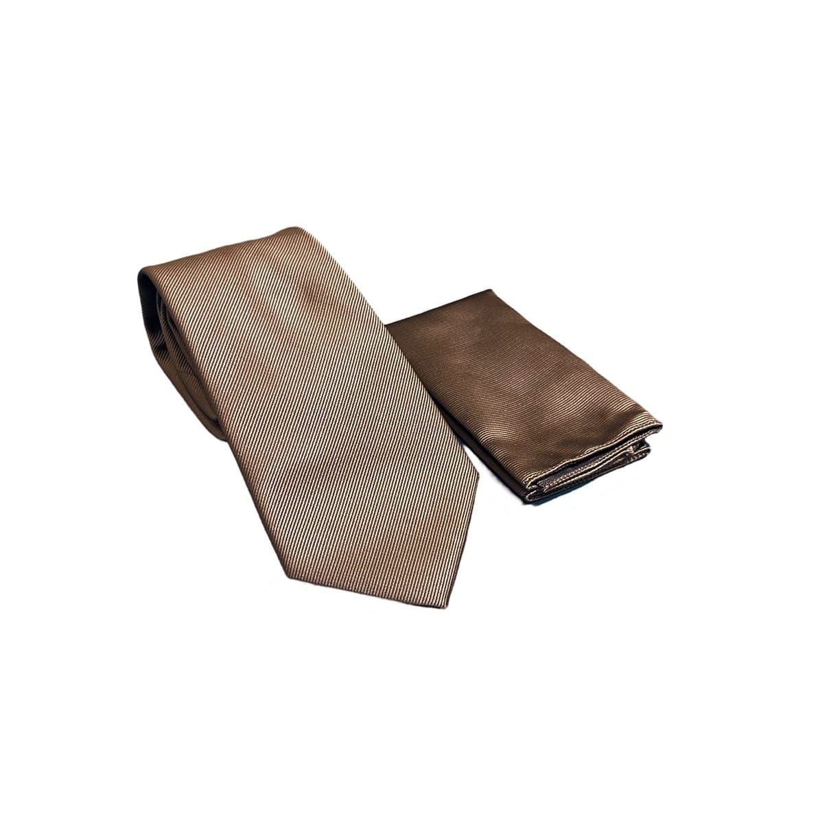 Exklusives, edles Krawatten-Set in Hochglanz-Braun – jetzt online mieten bei Smartanzug.