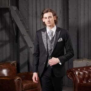 Hochwertiger Schwarzer Hochzeitsanzug