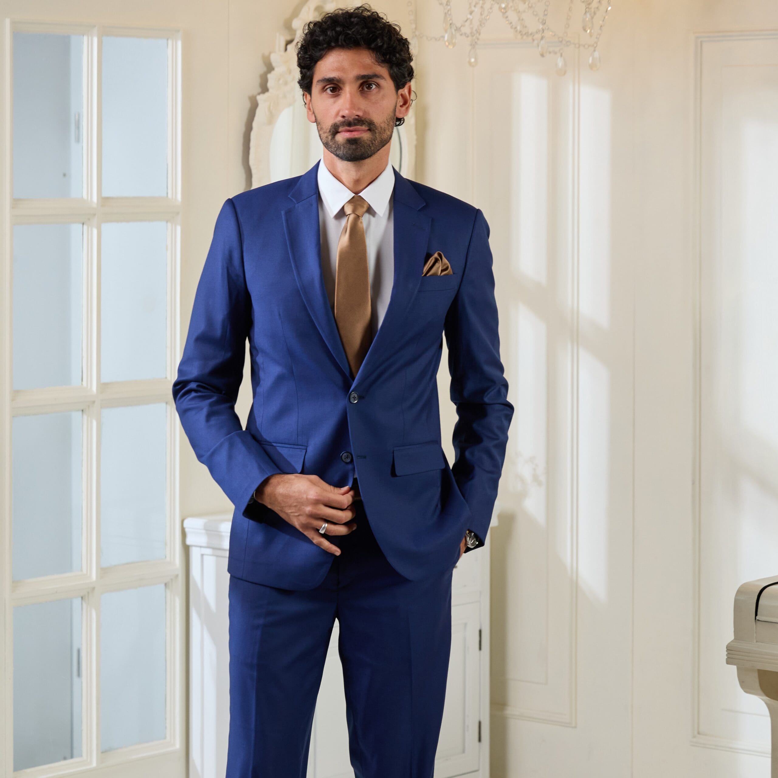 Business Anzug komplettes set in Navyblau für zivile Trauung oder als geladener Gast Mieten statt Kaufen