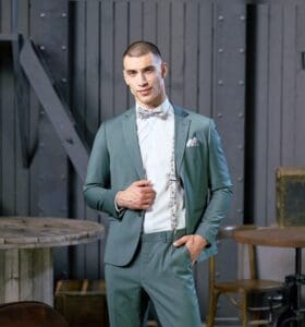 Retro Vintag Stil Set in Salbeigrün - Miete den modernen Outfit