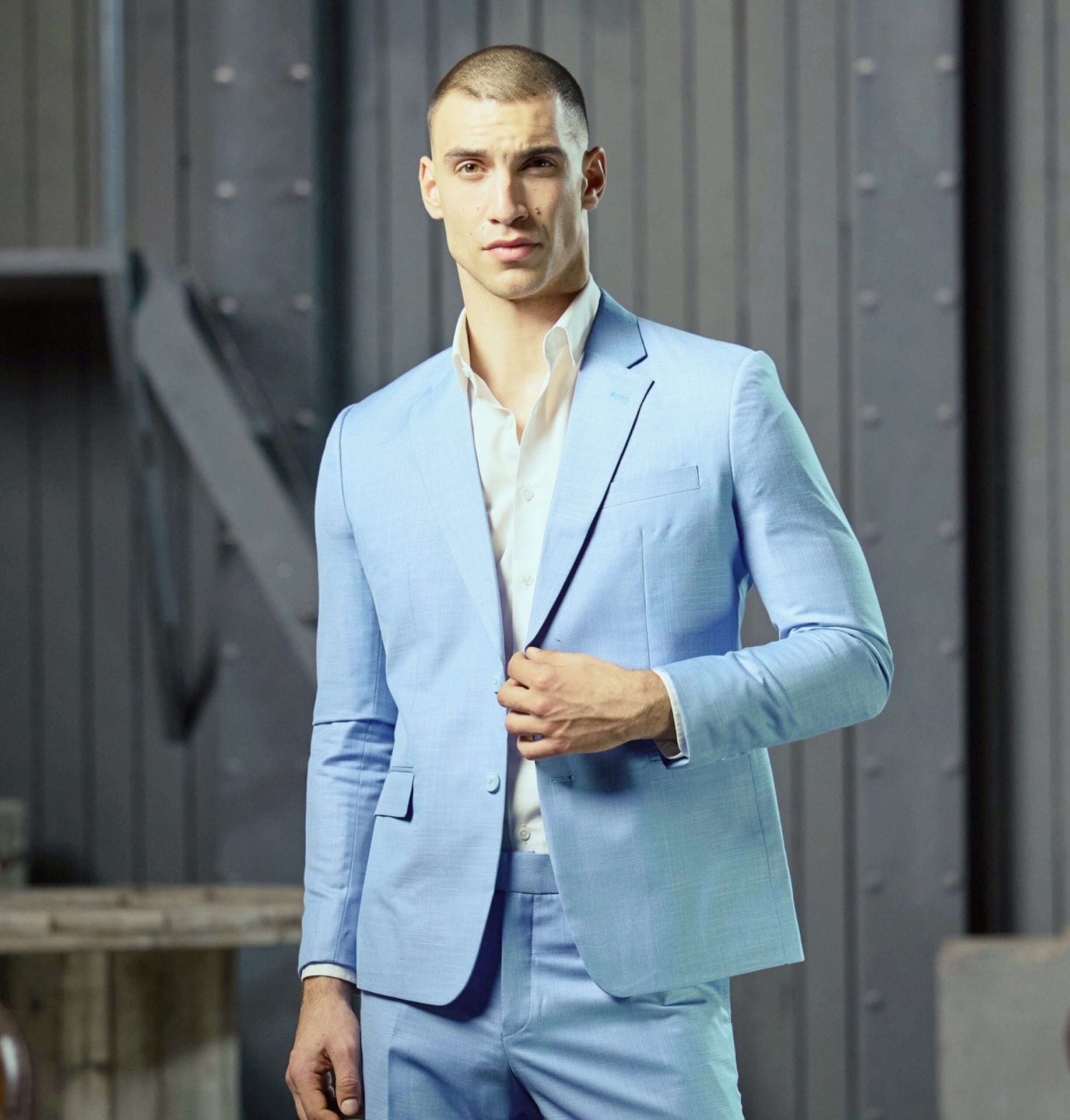 Herren Anzug Klassisch - Lässige Outfits Mieten in Hellblau